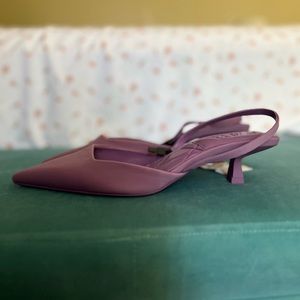 Zara purple sling back heels: make me an offer